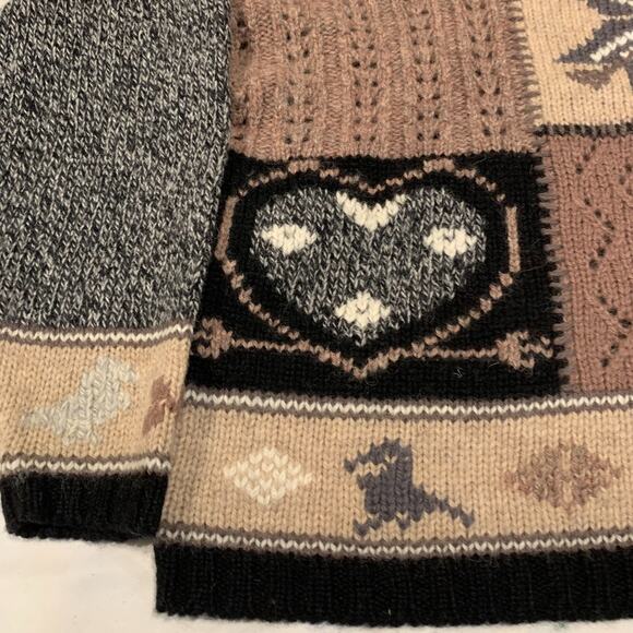 Vintage Eddie Bauer Women's Snowflake Holiday Sweater Size L Wool Office Party - Picture 6 of 9